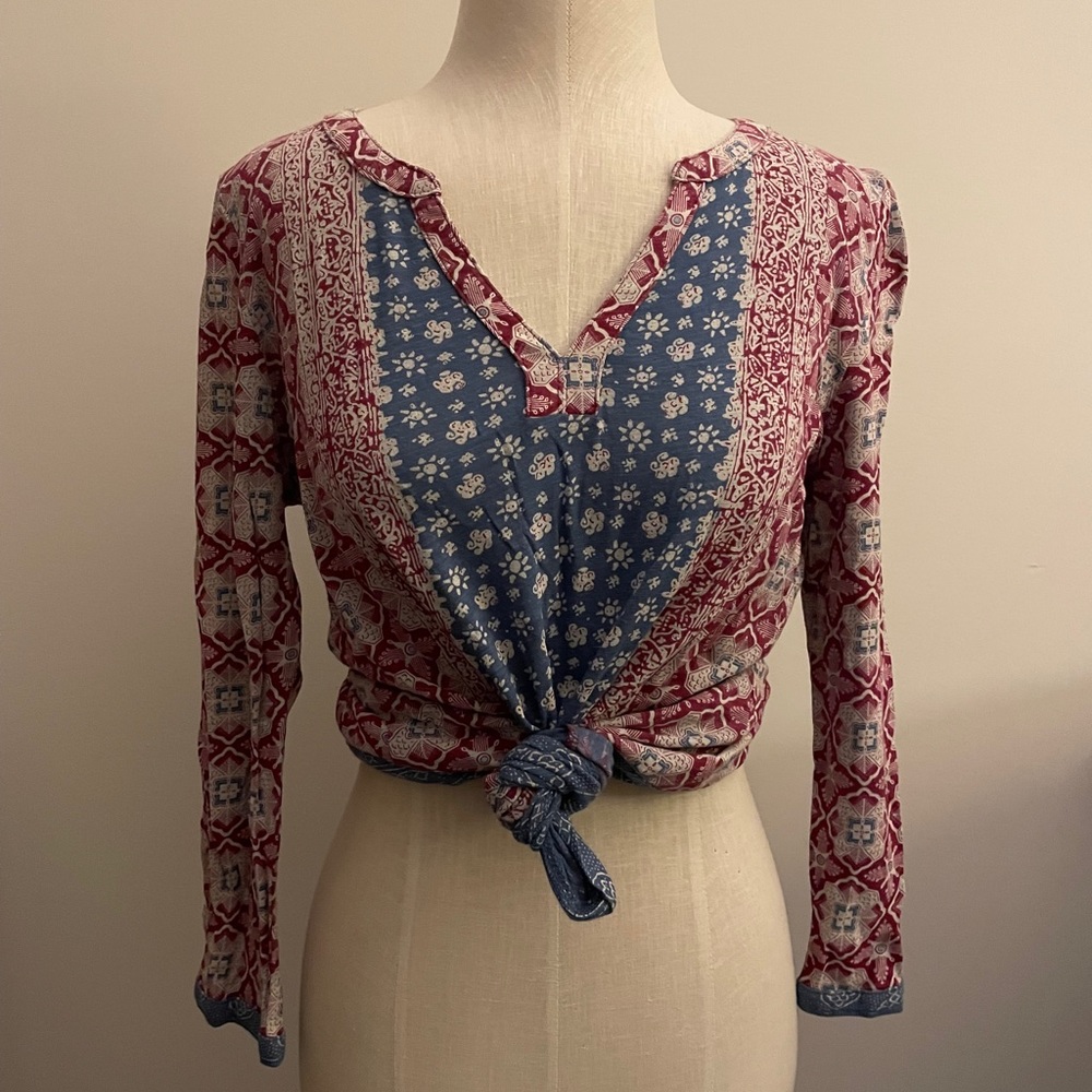 Lucky Brand 3/4 Sleeve Top